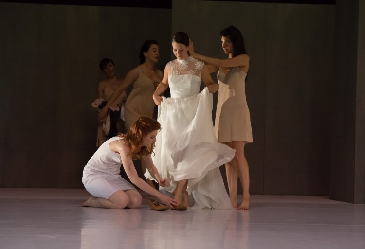 A Scene from Svadba - bride and brides maides preparing for wedding