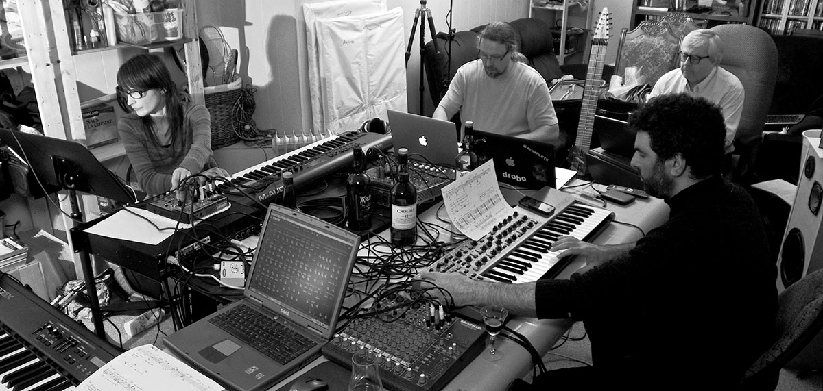 Members of the 2013 edition of the CEE rehearsing- (L to R) Rose Bolton, Paul Stillwell, John Kameel Farah, David Jaege